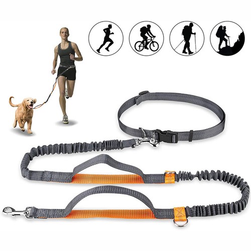Freihandleinen Jogging Hundeleine Hundegürtel Taillengürtel Laufleine Sport
