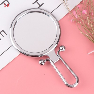 5/10X Magnifying Handheld Mirror Travel Double Sided Folding Hand Makeup Mir WO