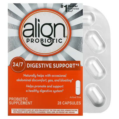 Align Probiotics 24/7 Digestive Support Probiotic Supplement, 28 Caps, Exp''2026