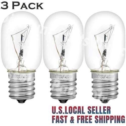 8206232A Microwave Light Bulb 40W E17 125V Replacement for Whirlpool Maytag 3 PK