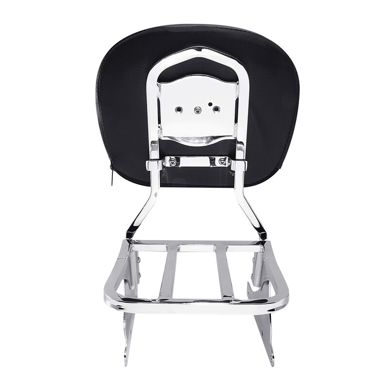 Chrome Sissy Bar Backrest Luggage Rack Fit For Harley Softail Fatboy FLSTF 84-17