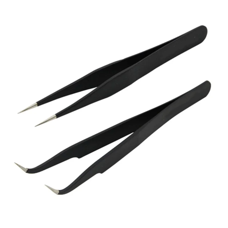 Stainless Steel Rhinestone Tweezers Set for Eyelash and Nail Decoration
