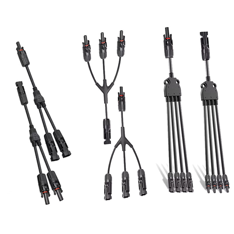 Solar Panel Y Branch Cable Connection Waterproof Adapter Connector Extension