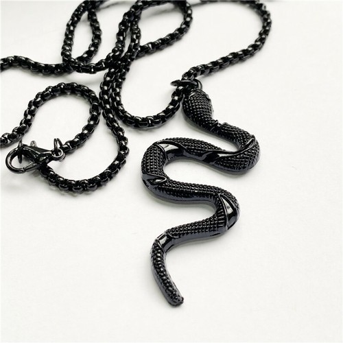 Black snake cheap chain necklace