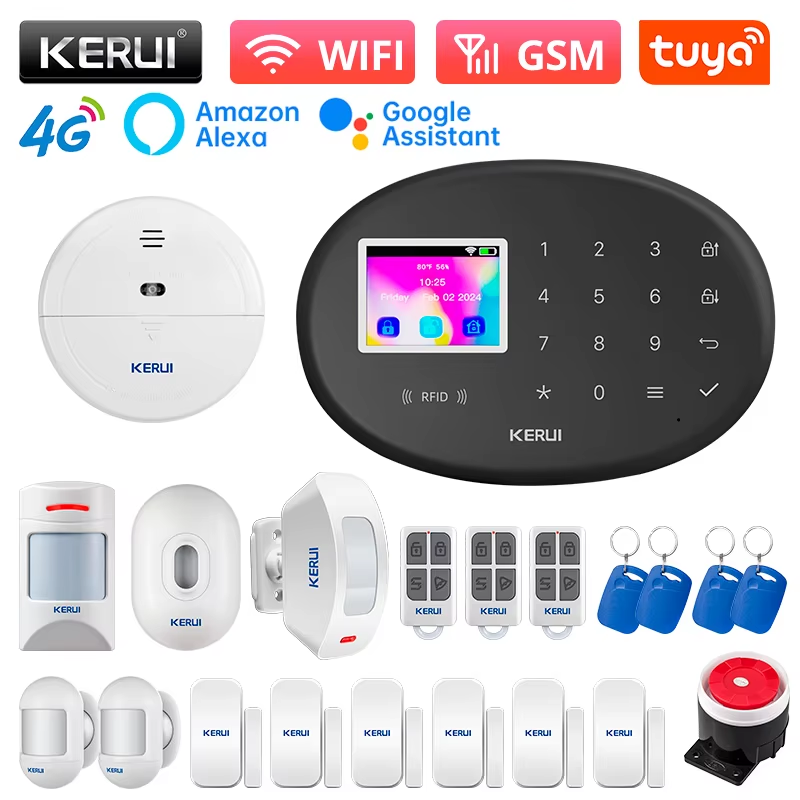 4G Alarm Tuya Smart WIFI Home Alarm Security W204 Wireless Burglar Alarm Alexa S