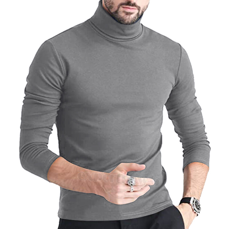 US Mens Warm Long Sleeve Thermal Tops Mock Neck Undershirt Layer Shirt