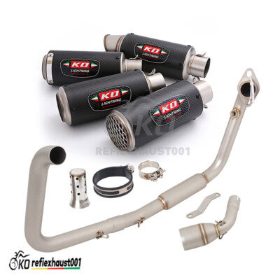 Full Exhaust System For Benelli TNT135 TNT125 2017-2023 Header Link Pipe Muffler