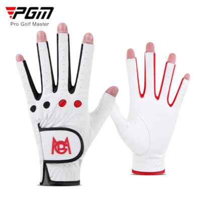 PGM 1 Pair Lady Soft Fingerless Golf Gloves Women Patchwork Non-slip Mittens