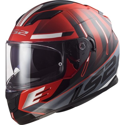 Motorrad LS2 FF320 Stream Evo Shadow Integralhelm (rot/schwarz/weiss) Gr: L (59)