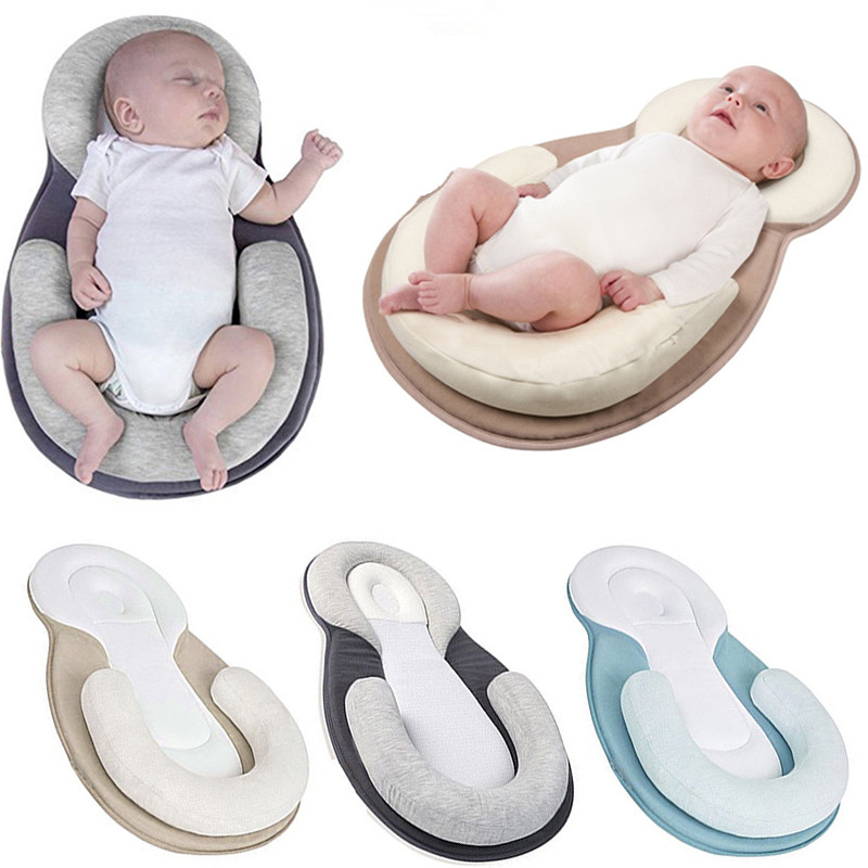 Baby Pillow Side Sleeping Positioning Pillow Shaped Anti Spill