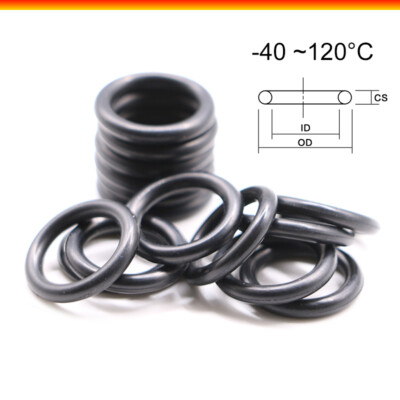 2.4mm Cross Section O-Rings NBR Nitrile Rubber Oil Resistant Seals OD 6-200mm