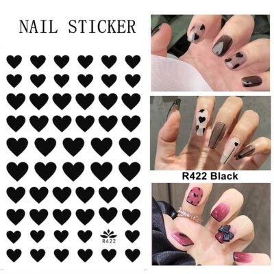 French Tips 4 Pointed Star Heart Star Happy Emoticons Nail Sticker