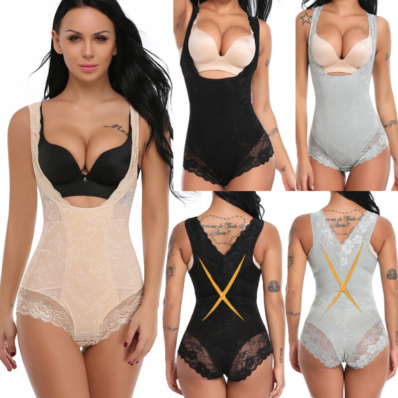 Damen Figurformer Mieder Bauchkontrolle Shapewear Abnehmen Body Shaper Korsett