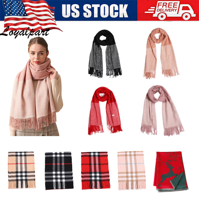 Mens Womens Winter Warm SCOTLAND Made 100% CASHMERE Scarf Scarves Plaid Wool