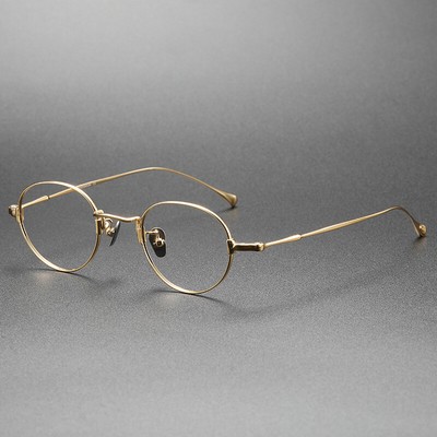 Premium Men Oval Titanium Ultralight Reading Glasses Retro Glasses  +0.5~6.0