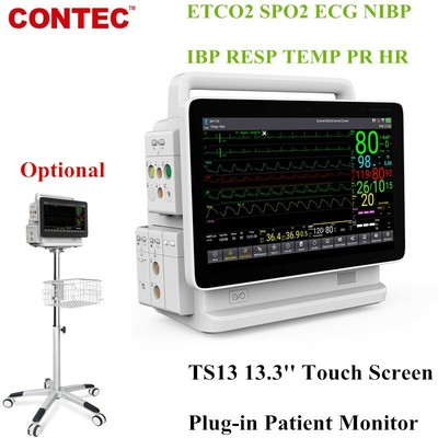 CONTEC TS13 ICU Vital Signs Patient Monitor, 8 Parameters ETCO2 Capnography IBP