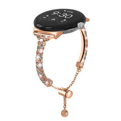 Full Rhinestones Strap Stainless Steel Bracelet Band For Google Pixel Watch 1 2