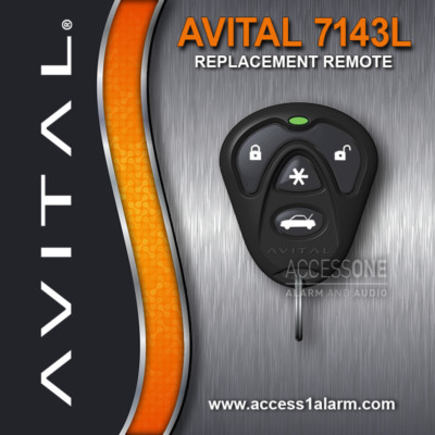 Directed 4X05 Avital 7143L 4-Button Remote Control Replacement Transmitter