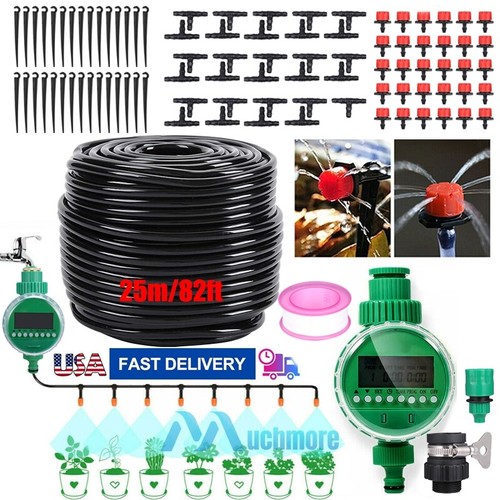 Plant Garden Lawn Drip Irrigation System Hose Spray Watering Sprinkler DIY Kit