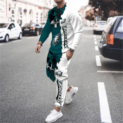 Philadelphia Eagles Pullover Tracksuit Hoodie Sweatpants Sweatsuit Sport Outfits