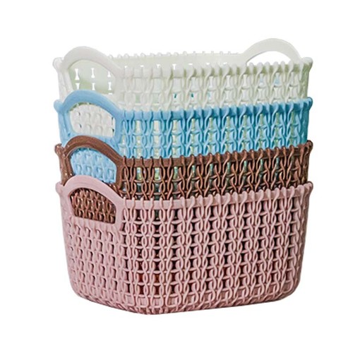 2 PCS 13" Plastic Organizer Multi-Purpose Storage Baskets wi
