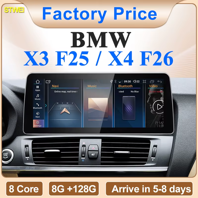New ID6 ID7 ID8 UI 12.3inch Android System Wireless Carplay AUTO For BMW X3 F25