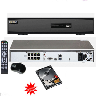4 Ch Onvif PoE Professional NVR H.265/H.264/H.264 video formats camera system 