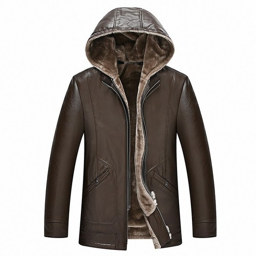 Leather fleece 2025 lined jacket