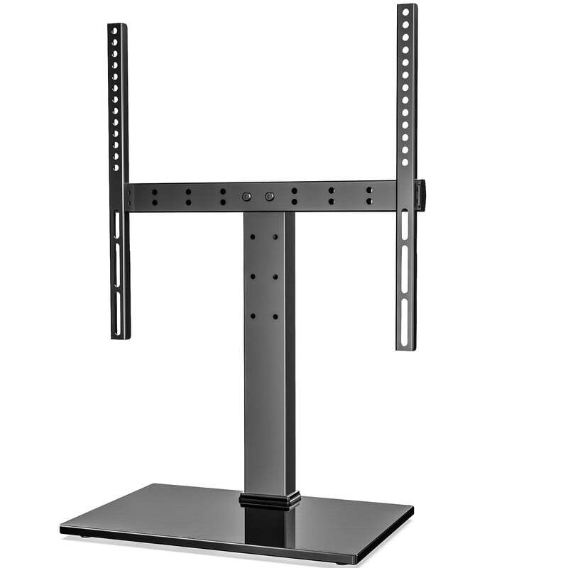 For 27-55 Inch Tvs With Tempered Glass Base,holds 88lbs,black