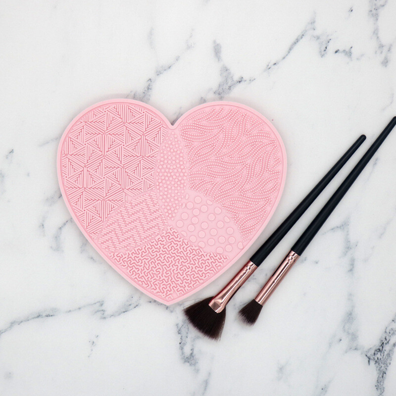 Silicone Makeup Brush Cleaner Pad Washing Scrubber Board Cleaning Mat Tool US