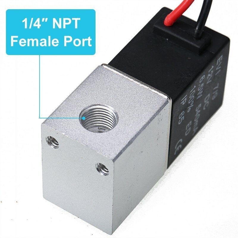 1/4" Inch Fast Response Electric Air Water Solenoid Valve 12V DC Normally Closed