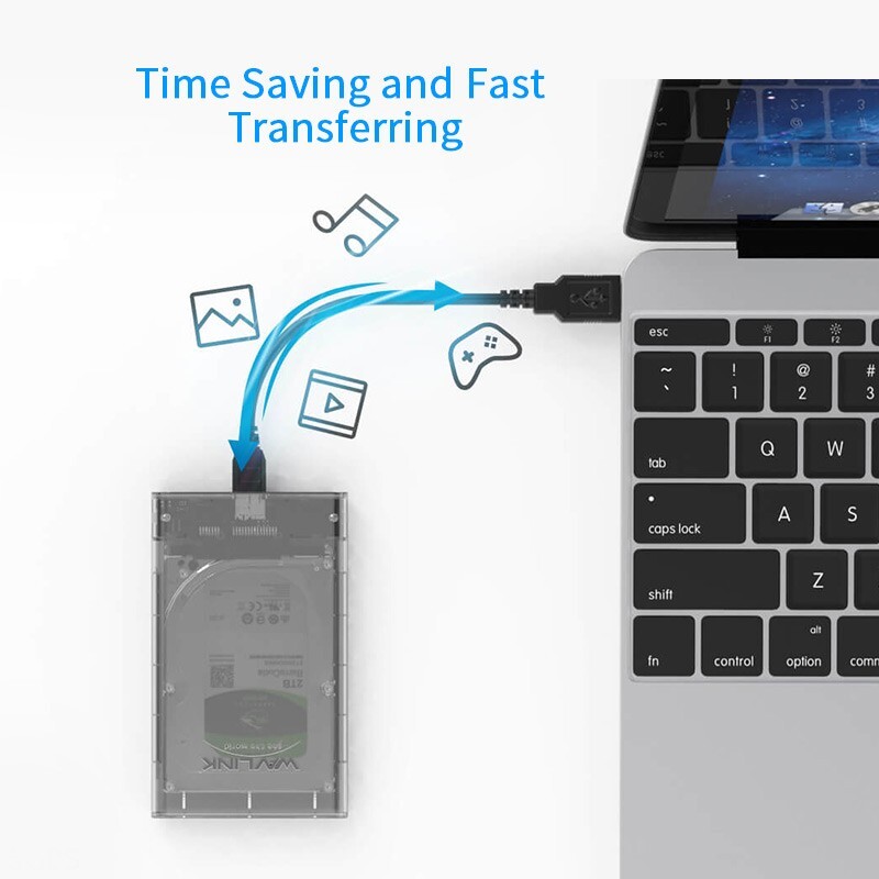 2.5" SATA USB 3.0 Hard Drive Disk HDD SSD Enclosure External Laptop Case