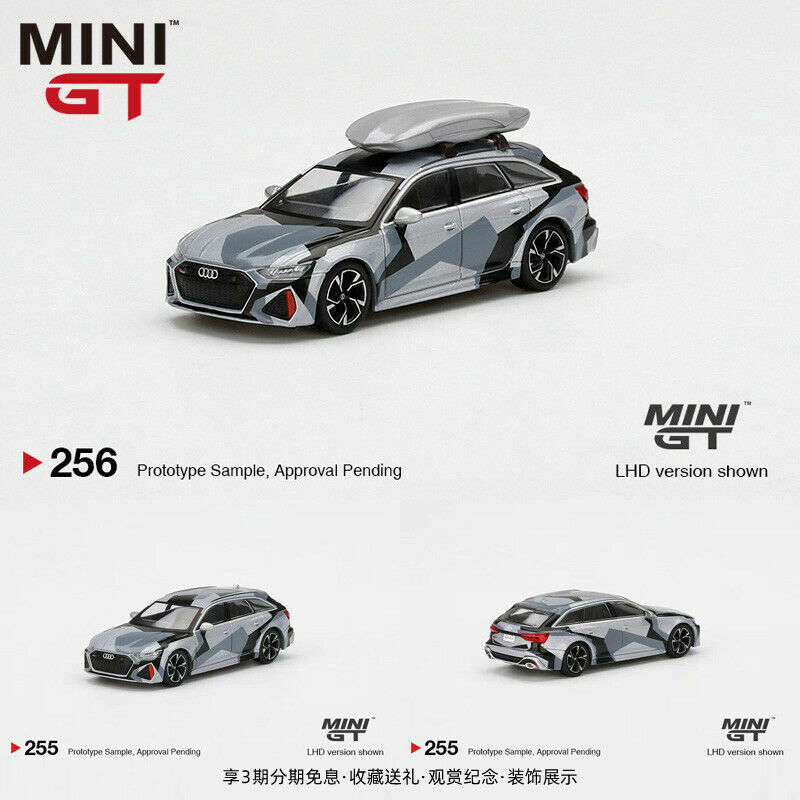 ミニカー MINI GT Audi RS 6 Avant Silver Digital Mini GT Audi RS6 Avant Silver Digital Camouflage TSM Model 1
