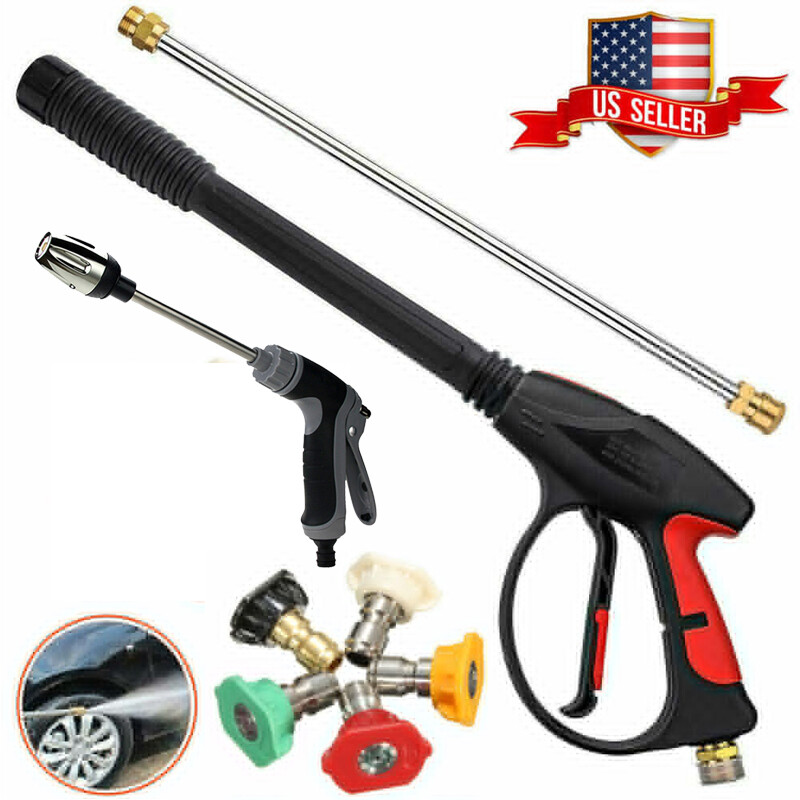 4000psi Car High Pressure Washer Gun Wand Lance Spray Tips N