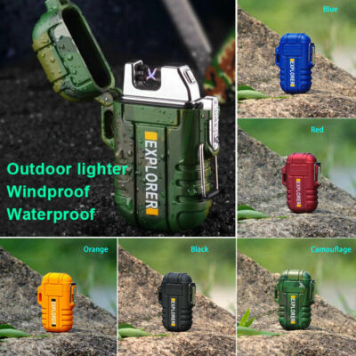 Dual Arc Plasma Electric USB Rechargeable Flameless Lighter Waterproof Windproof