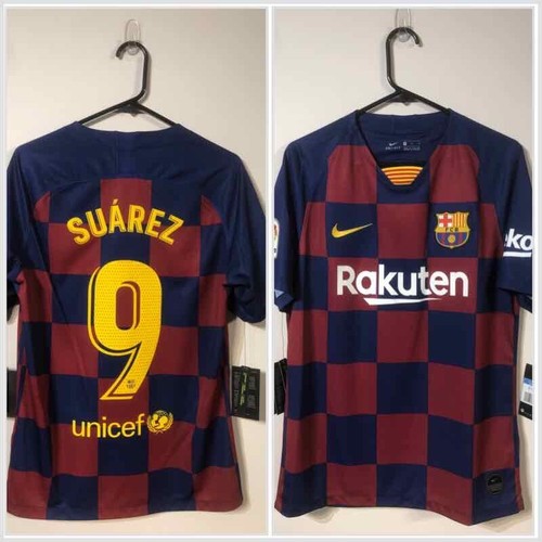 ※正規品　バルセロナ SUÁREZ 9番 シャツ Suarez #9 Barcelona Medium 2019/20 Home Football Shirt