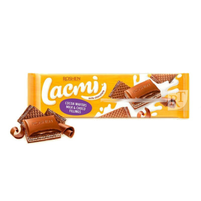 Sweets ROSHEN Milk Chocolate Bars LACMI Cocoa Wafers Milk & Choco Fillings 265g
