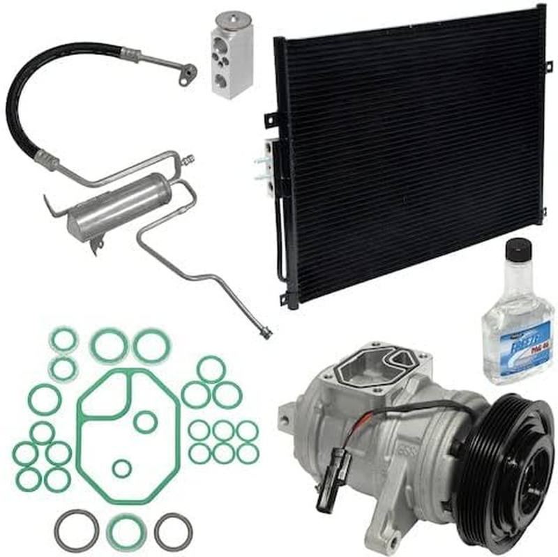 A/C Compressor Kit Condenser for 2002-2003 Jeep Grand Cherokee 4.0L 6-Cylinder