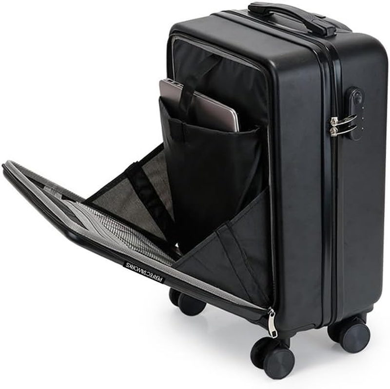 With Front Pocket And 360 Degrees Spinning Wheels-black