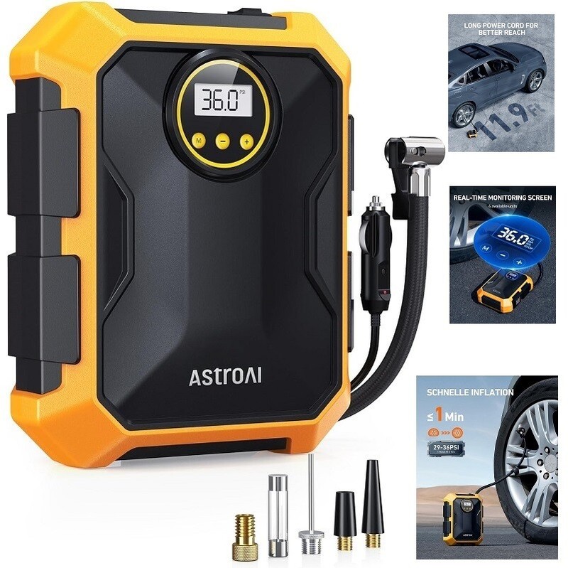 12v Dc Portable Car Auto Tire Pump 100psi