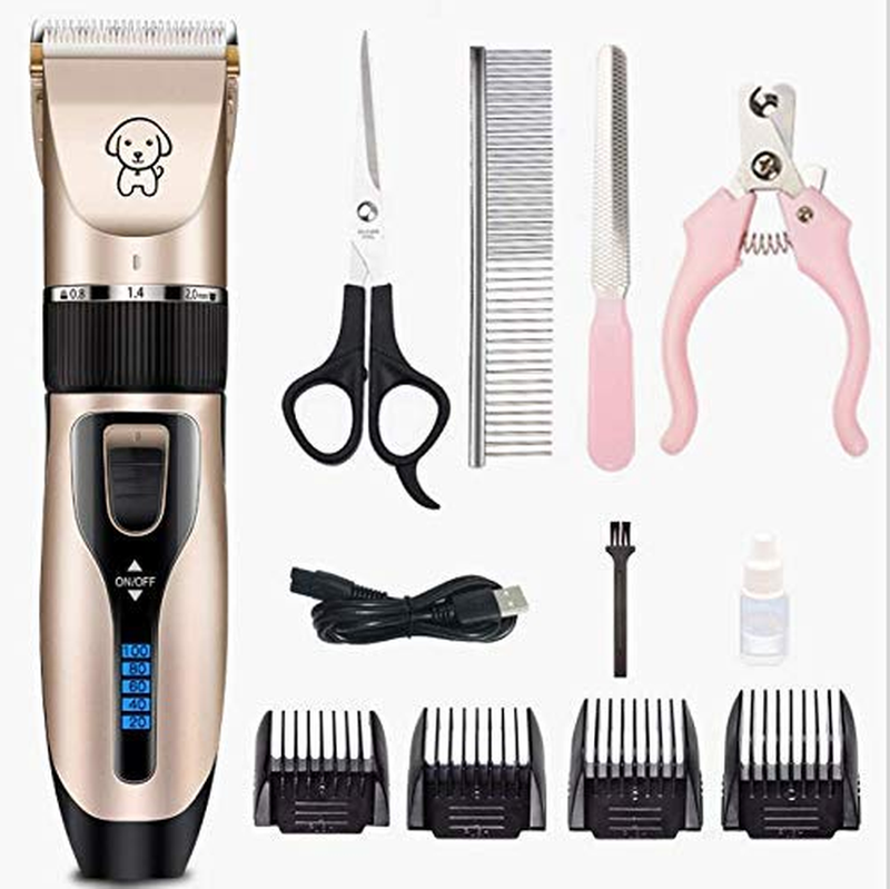 Professional USB Dog Clippers Low Noise Rechargeable Pet Trimmers Cordless Pet G