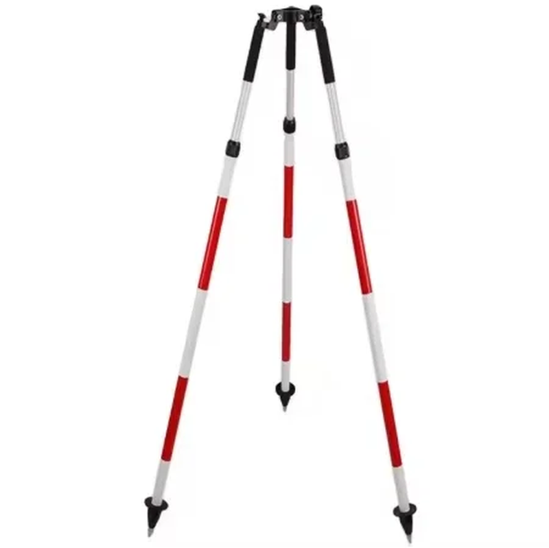 Surveyor's Triangle Surveying Instrument Prism Pole Tripod 1 Set Aluminum,Reddis