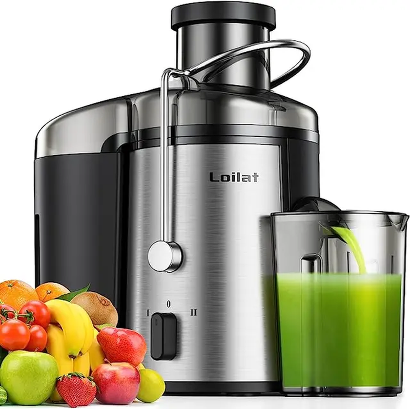 Juicer Machine, 500W Juicer with 3&rdquo; Wide Mouth for Whole Fruits and Veg, Centrif