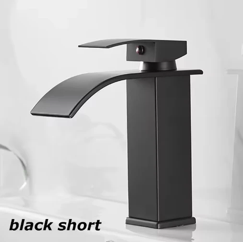 Rubinetto Lavabo Cascata Miscelatore a Cascata Oro, Nero Vari Colori e Altezze