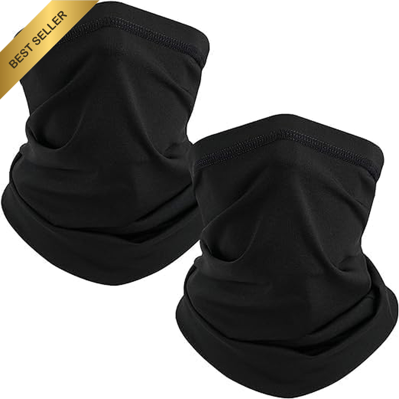 Multifunctional Face Mask, 2 Packs Large Neck Gaiters for Men and Women, Univers