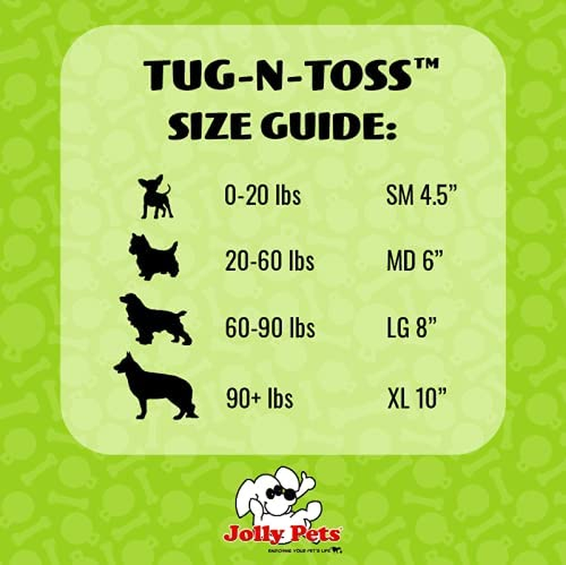 Jolly Pets Tug-N-Toss Dog Toy Ball with Handle, 10" XL, Red