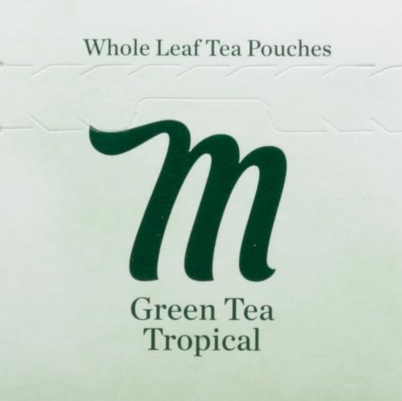 Mighty Leaf Tea, Green Whole Leaf Tea Bags - Green Tea Tropical - Light Caffeine
