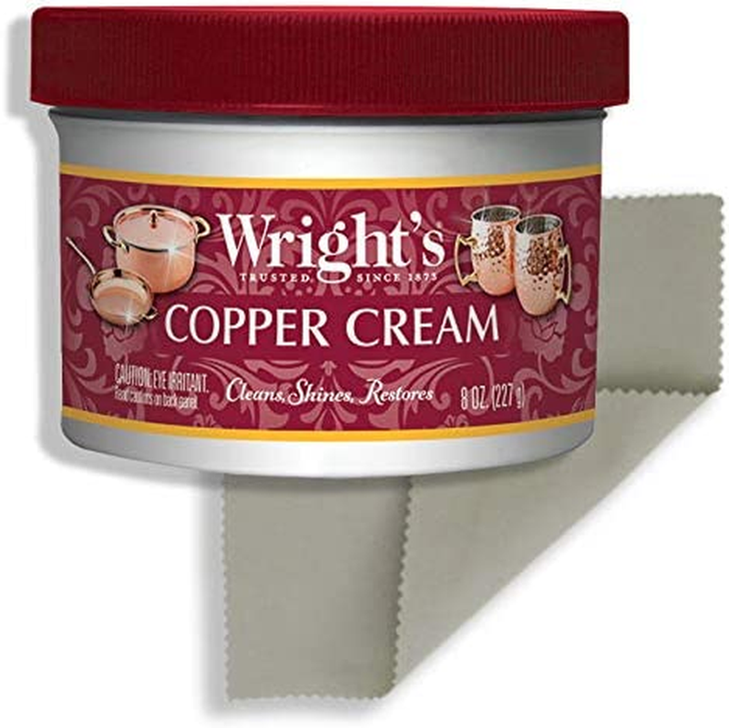 Wright'S Copper and Brass Cream Cleaner - with Polishing Cloth