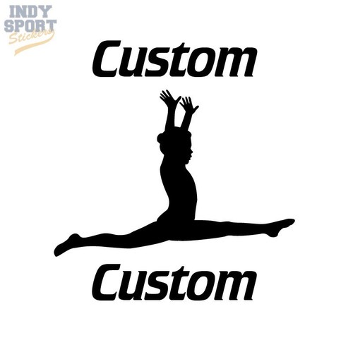 Download I Love Gymnastics Silhouette with Text - Vinyl Sports Car ...