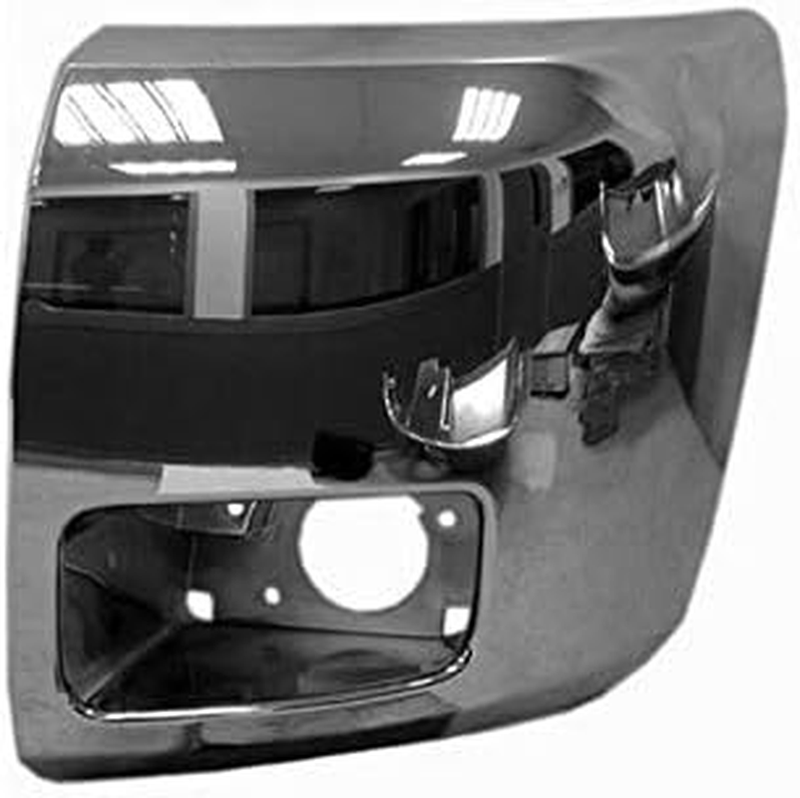 Front Driver Side Front Bumper End Chrome for 2012-2013 Chevy Silverado 1500